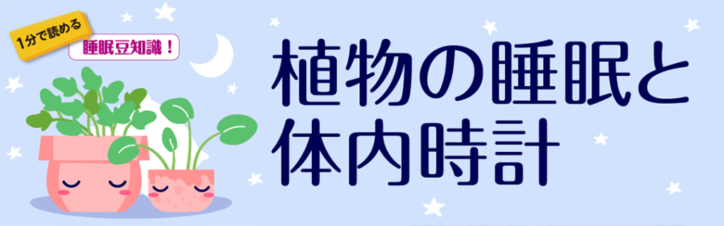 植物の睡眠と体内時計