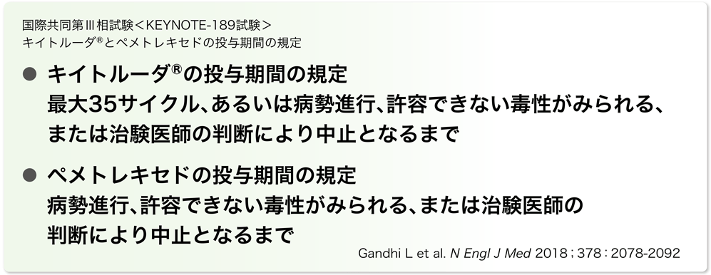 国際共同第Ⅲ相試験<KEYNOTE-189試験>