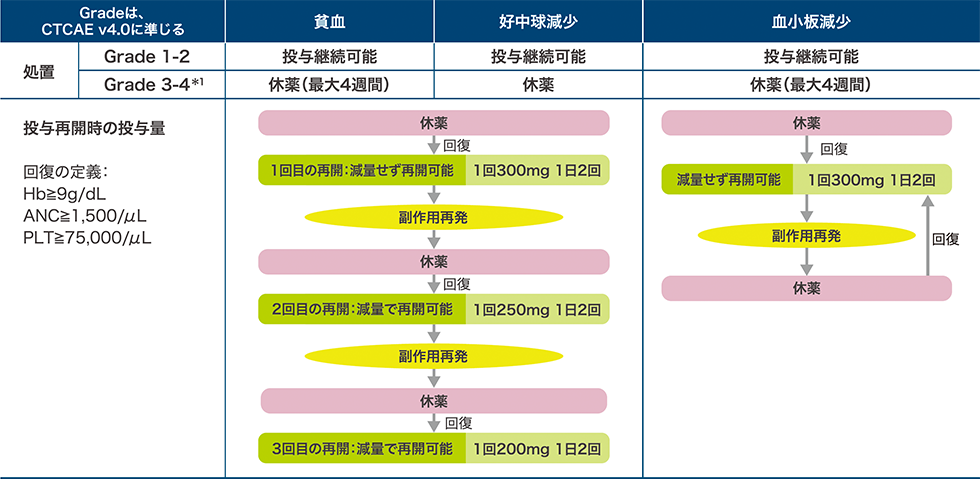 骨髄抑制の発現時
