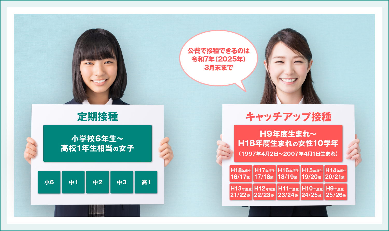 HPVワクチンの定期接種について