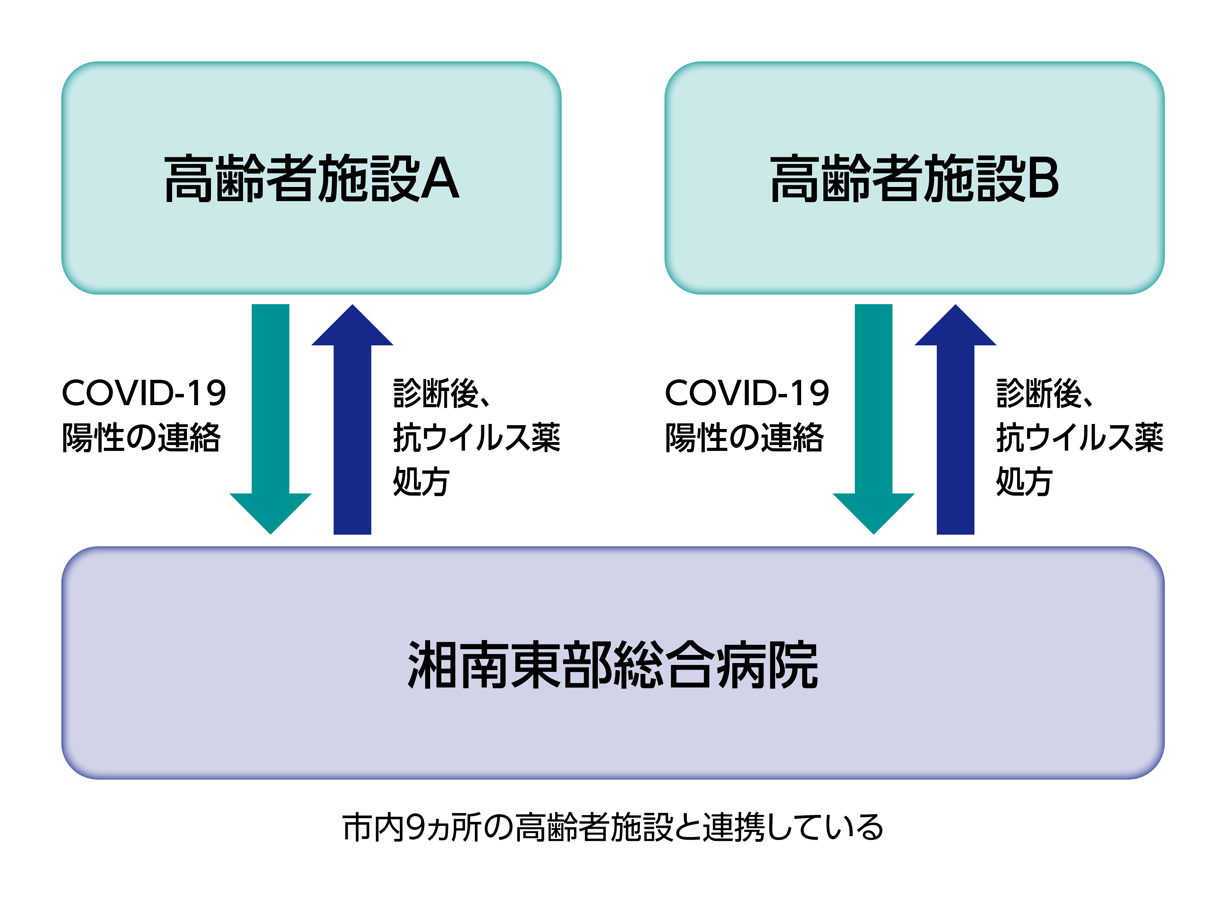 図1　茅ヶ崎市内の高齢者施設との連携体制