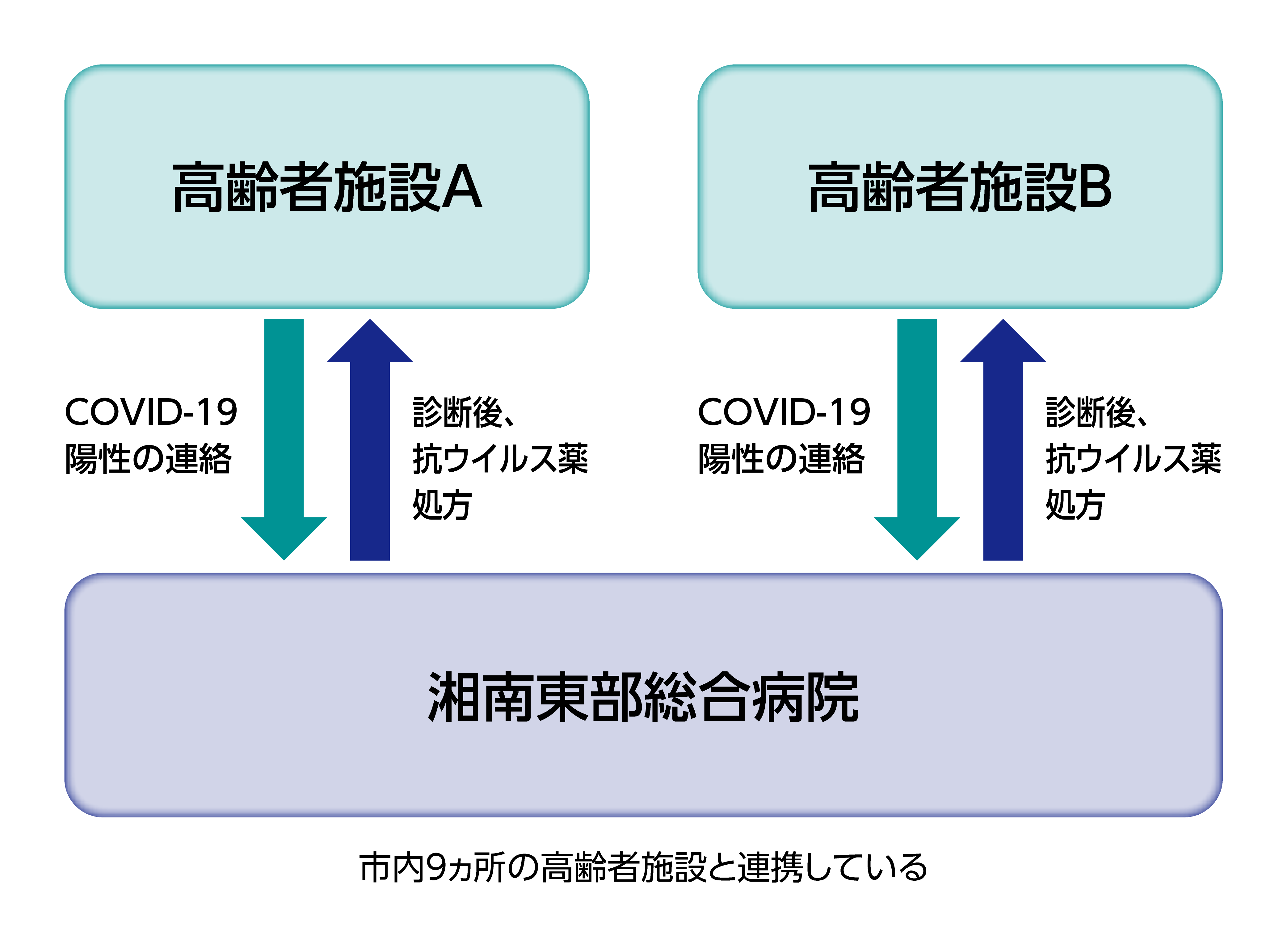 図1 茅ヶ崎市内の高齢者施設との連携体制