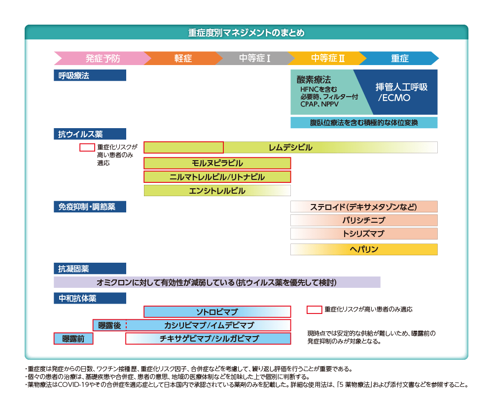 図1　重症度別マネジメントのまとめ
