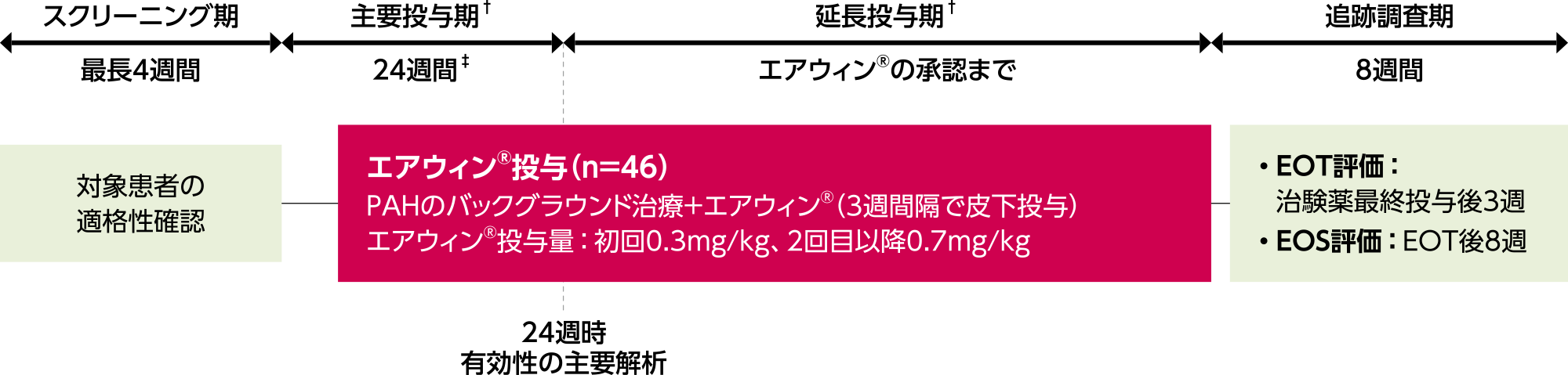国内第Ⅲ相試験（020試験）の試験デザイン