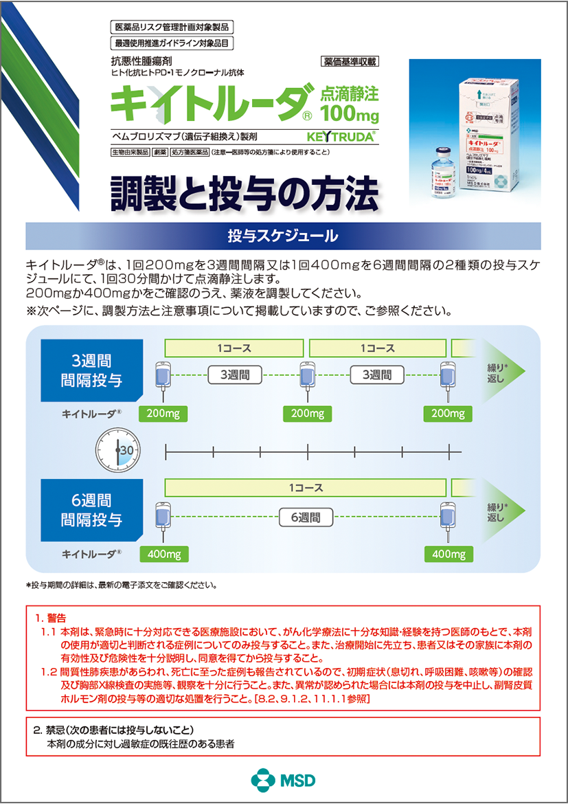 調製と投与の方法