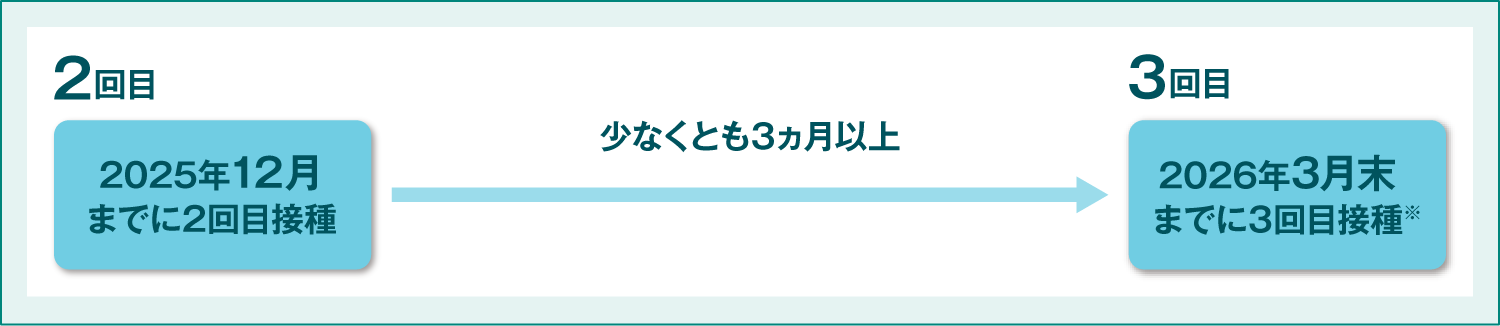 図5_『キャッチアップ接種経過措置対象者のシルガード®9(3回接種法)の接種スケジュール』のインフォグラフィック