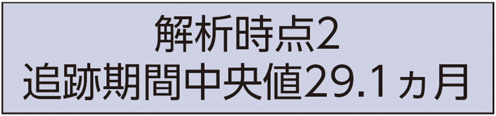 解析時点2　追跡期間中央値29.1ヵ月