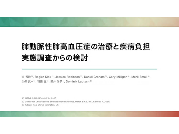 肺動脈性肺高血圧症の治療と疾病負担：実態調査からの検討