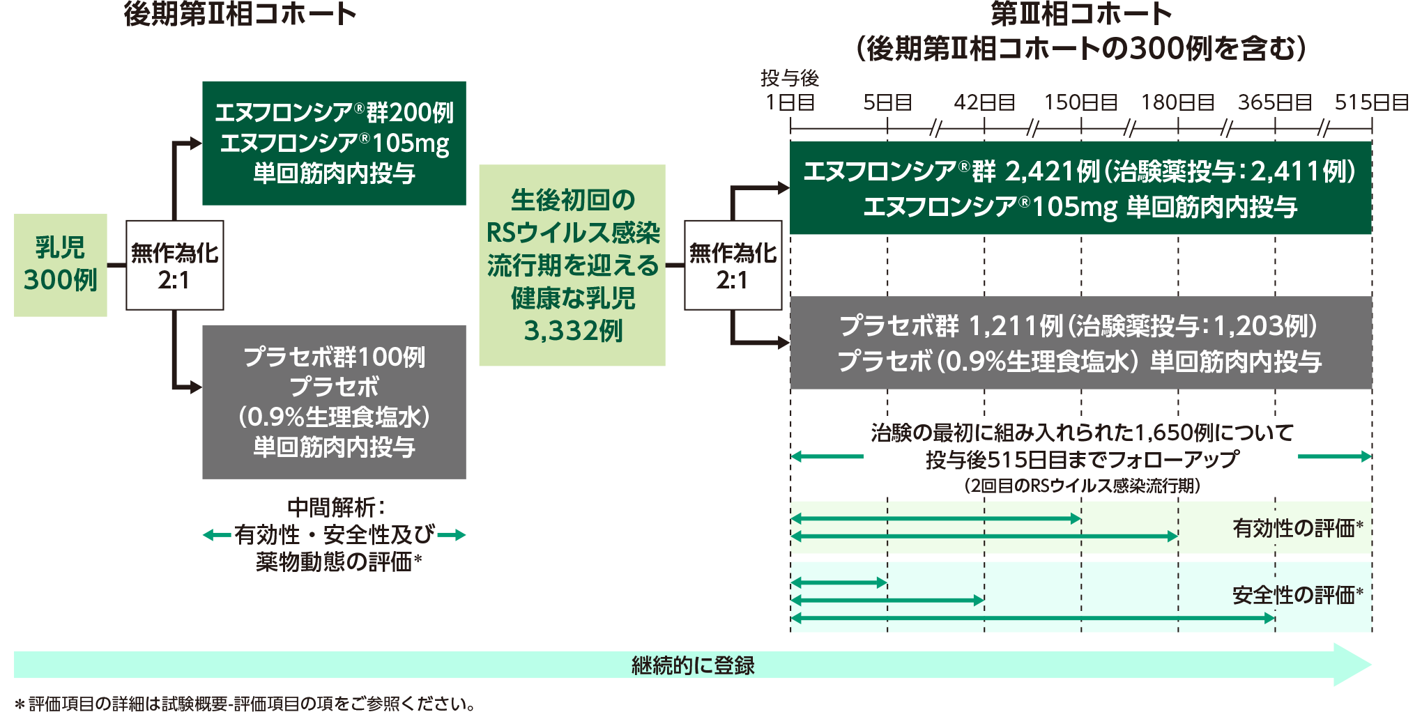 国際共同後期第Ⅱ相／第Ⅲ相試験（CLEVER試験）の試験デザイン