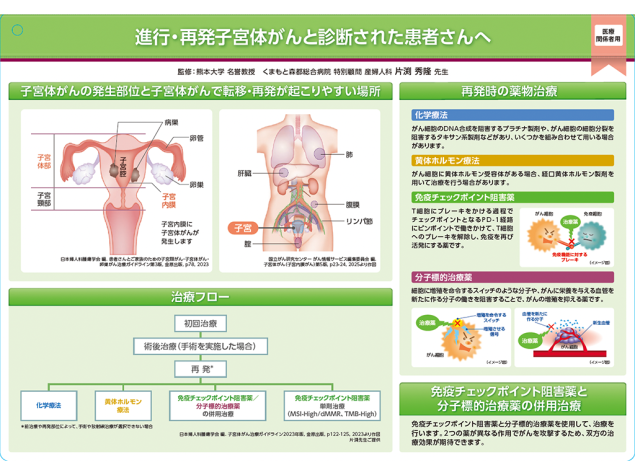 キイトルーダ®インフォームドコンセント用資料　キイトルーダ®・レンビマ®併用治療患者説明用下敷き：＜子宮体癌＞